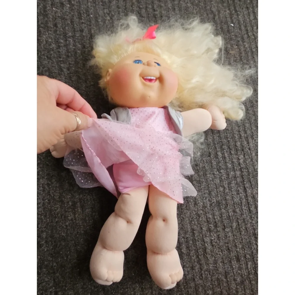 Cabbage Patch Kids Doll Long Blonde Curly Hair Blue Eyes OOA 2015 CPK